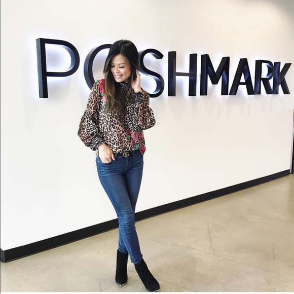 Tops - Leopard Floral Blouse